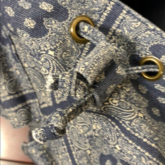 NWOT Drawstring Denim Backpack - Picture 8 of 8